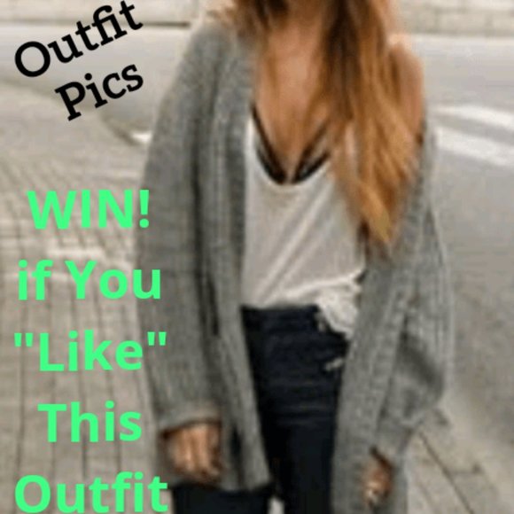GIVEAWAY WIN OUTFIT LIKE Sweater Top Jeans Bra Click Heart New READ AD - Picture 1 of 1